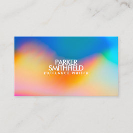 カラフル絵を描スプラッシュカスタムアートデザイン 名刺