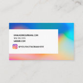 カラフル絵を描スプラッシュカスタムアートデザイン 名刺 (裏面)