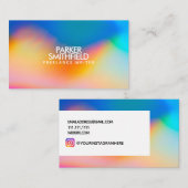 カラフル絵を描スプラッシュカスタムアートデザイン 名刺 (正面/裏面)