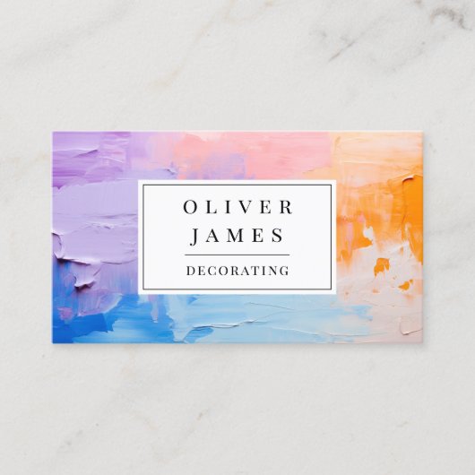 カラフル絵を描スプラッシュ画家・デコレーター画家 名刺 (正面)