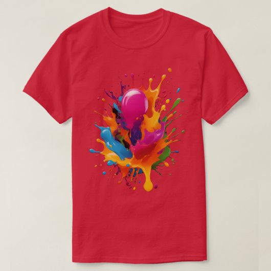 カラフル絵を描スプ Tシャツ (デザイン正面)