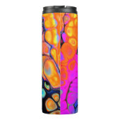 カラフル絵を描セルの抽象芸術、名前とモノグラム タンブラー (裏面)