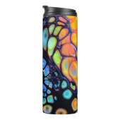 カラフル絵を描セルの抽象芸術、名前とモノグラム タンブラー (回転右)