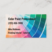 カラフル絵を描チップの背景 名刺 (正面)