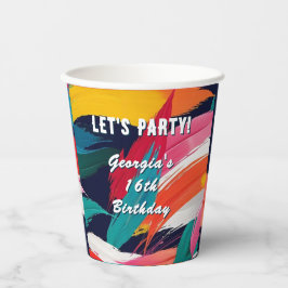 カラフル絵を描パーティー 紙コップ