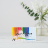 カラフル絵を描ブラシ |芸術的 | 名刺 (スタンド正面)