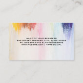 カラフル絵を描ブラシ |芸術的 | 名刺 (裏面)
