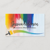 カラフル絵を描ブラシ |芸術的 | 名刺 (正面)