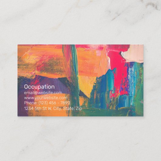 カラフル絵を描プロフェッショナル 名刺
