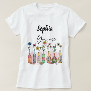カラフル絵を描ボトルフローラ下層除去コスム Tシャツ