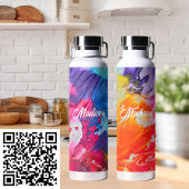 カラフル絵を描モダン名の追加 ウォーターボトル