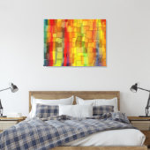 カラフル絵を描レインボー3 キャンバスプリント (インサイチュ (寝室))