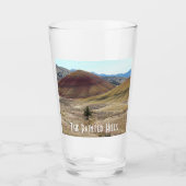 カラフル絵を描丘の写真 タンブラーグラス (正面)