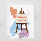 カラフル絵を描例 |アーティストイーゼルおもしろいムービング 案内状 (正面)