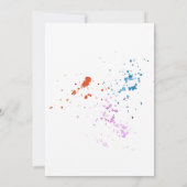 カラフル絵を描例 |アーティストイーゼルおもしろいムービング 案内状 (裏面)