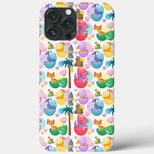 カラフル絵を描恐竜模様 iPhone 13 PRO MAXケース