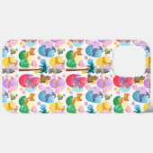 カラフル絵を描恐竜模様 Case-Mate iPhoneケース (裏面 (横))