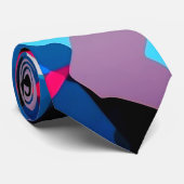 カラフル絵を描抽象芸術と渦巻き ネクタイ (ロール)