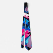 カラフル絵を描抽象芸術と渦巻き ネクタイ (裏面)