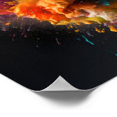 カラフル絵を描抽象芸術爆破ポスター ポスター (角)