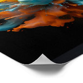 カラフル絵を描抽象芸術爆破ポスター ポスター (角)