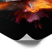 カラフル絵を描抽象芸術爆破ポスター ポスター (角)