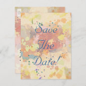 カラフル絵を描抽象芸術・スプラッシュ日付の保存 案内ポストカード (正面/裏面)