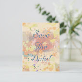 カラフル絵を描抽象芸術・スプラッシュ日付の保存 案内ポストカード (スタンド正面)