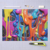 カラフル絵を描抽象芸術・ドライブ(17) 薄葉紙 (クラフト)