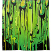 カラフル絵を描抽象芸術・ドライブ(27) シャワーカーテン (正面)