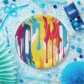 カラフル絵を描抽象芸術・ドライブ(3) ペーパープレート (パーティー)