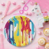 カラフル絵を描抽象芸術・ドライブ(3) ペーパープレート (パーティー)