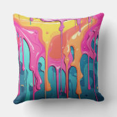 カラフル絵を描抽象芸術・ドライブ(7) クッション (裏面)