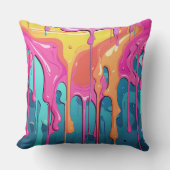 カラフル絵を描抽象芸術・ドライブ(7) クッション (正面)