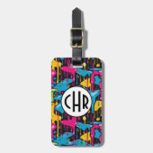 カラフル絵を描抽象芸術・ドライブ(7) ラゲッジタグ (正面縦)