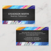 カラフル絵を描抽象芸術 名刺 (正面/裏面)