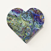 カラフル絵を描旋回フローラ抽象芸術ノート ノートブック (裏面)