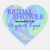 カラフル絵を描旋回ブライダルシャワー ハートシール (正面)