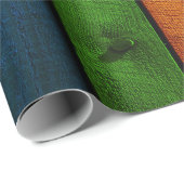 カラフル絵を描木 ラッピングペーパー (ロールコーナー)