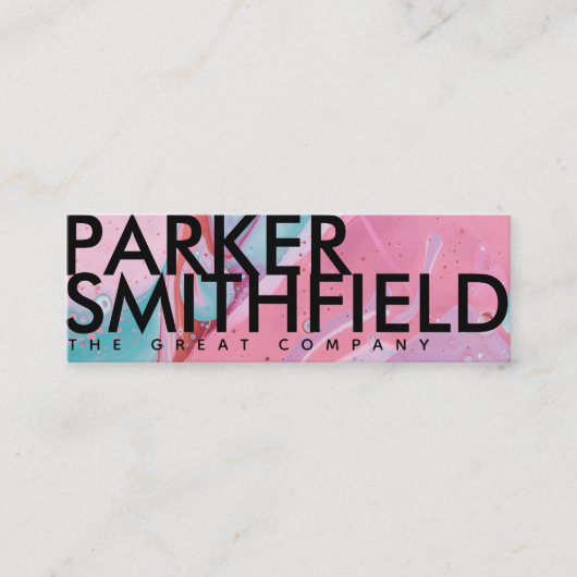 カラフル絵を描注 スキニー名刺 (正面)