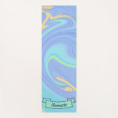 カラフル絵を描渦抽象芸術文字バナーカスタムの ヨガマット (正面)