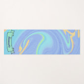 カラフル絵を描渦抽象芸術文字バナーカスタムの ヨガマット (正面(横))