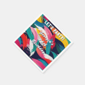 カラフル絵を描生誕パーソナライズされた生党 スタンダードカクテルナプキン (角)