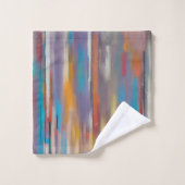 カラフル絵を描糸 バスタオルセット (ウォッシュタオル)