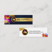 カラフル絵を描絵を描(ばちゃばちゃ)跳ねる剥離 スキニー名刺 (正面/裏面)