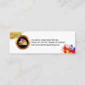 カラフル絵を描絵を描(ばちゃばちゃ)跳ねる剥離 スキニー名刺 (裏面)