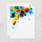 カラフル絵を描線 ポストカード (正面/裏面)