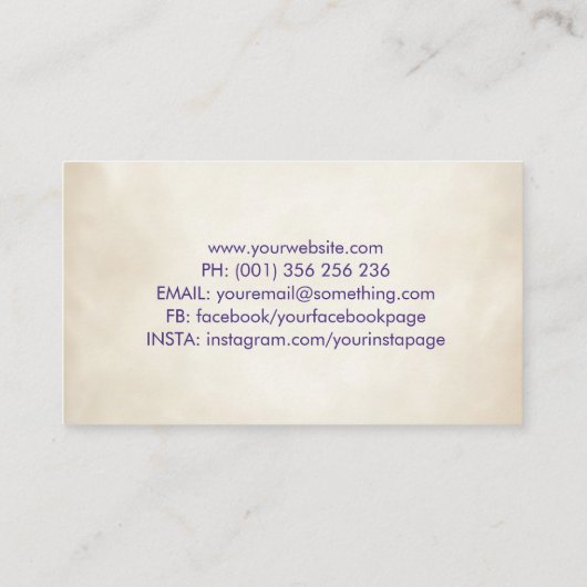 カラフル絵を描蝶 名刺 (裏面)