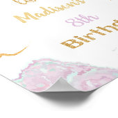 カラフル絵を描誕生日 ポスター (角)