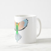 カラフル絵を描飛んでいるマグカップ コーヒーマグカップ (正面右)
